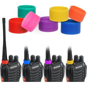 Baofeng Two Way Radio Antenna Rubber Ring Color Bands Antenna Topper Compatible with H-777 RT22 RT21 Baofeng BF-888S BF-T20 UV-5R UV-5RH Walkie Talkies,Rubber Ring Identify and Classify (7 Pack)