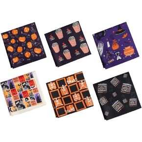 HexaFun 100% Organic Soft Cotton Unisex Handkerchiefs | Multicolor & Trendy Printed Hanky Designs | Soft & Breathable Fabric | Best For Styling & Everyday Use | Pack Of 6 | Beat The Heat