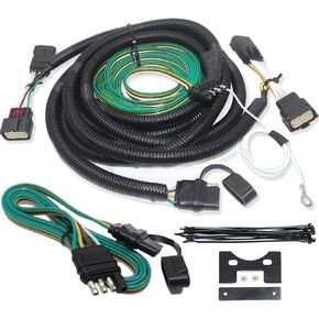 Custom Fit 4 Way RV Towed Vehicle Wiring Trailer Harness Kit for Flat Towing 2007-2018 Jeep Wrangler JK - 58903 Taillight Harness Connector