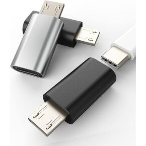 3Pack,USB C to Micro USB Adapter,Type C Female to Micro USB Male Charging Cable Connector Suppert Data Sync Charger Power Converter Port Charge Compatible for Samsung Galaxy S7 S6 Edge,Nexus 5 6,LG