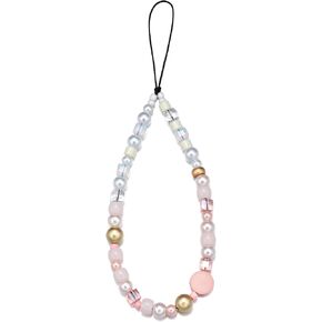 S.J JEWELRY Beaded Phone Charm Colorful Phone Lanyard Crystal Pearl Phone Strap Handmade Phone Wristlet Cell Phone Accessories