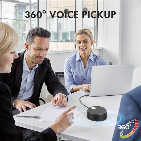 USB Computer Speaker, PC Speakers for Desktop, 360° Omnidirectional Mic Pick Up Voice,2 Sound Modes, Noise Cancelling Speakers with Microphone for Video Meeting, Skype, Zoom, Gaming, Plug & Play in Saudi Arabia