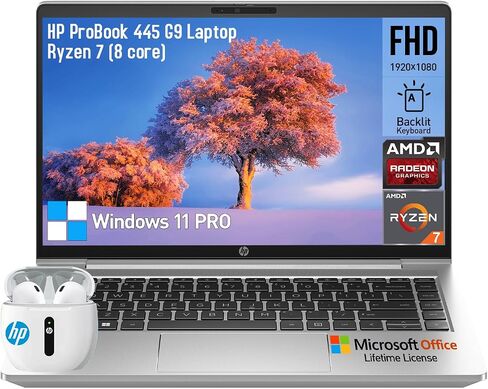 كمبيوتر محمول HP 14، كمبيوتر محمول AMD Ryzen 7 مدى الحياة، كمبيوتر محمول 14 بوصة FHD لطلاب الجامعات، ذاكرة الوصول العشوائي 32 جيجابايت 1 تيرابايت SSD كمبيوتر محمول، Windows 11 Pro، لوحة مفاتيح بإضاءة خلفية، منفذ إيثرنت، USB-C Wi-Fi 6 HDMI in Saudi Arabia