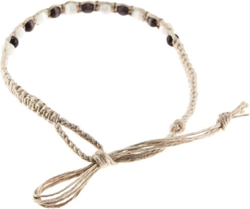 BlueRica Braided Hemp Anklet Bracelet with Pink Cat's Eye Beads in Saudi Arabia