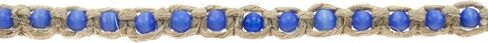 BlueRica Braided Hemp Anklet Bracelet with Pink Cat's Eye Beads in Saudi Arabia