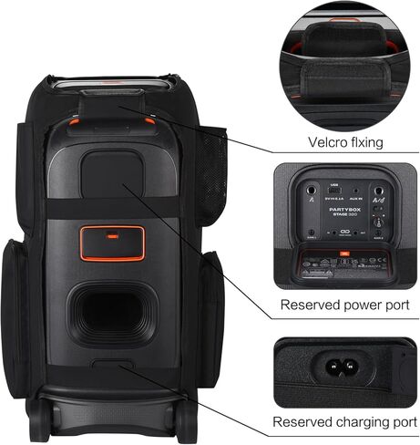 Speaker Dust Cover Case Scratch Resistant Protective Mesh Slip Sleeve Compatible with JBL Partybox Stage 320 Portable Party Speaker in Saudi Arabia
