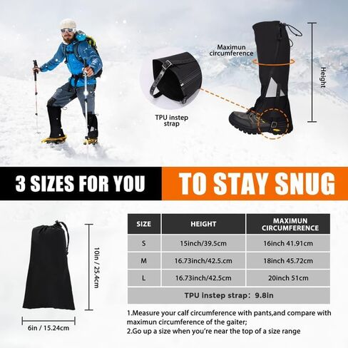 doorslay Snake Chaps Waterproof Gaiters for Hiking Snake Boots for Men&Women Snake Gaiters in Saudi Arabia