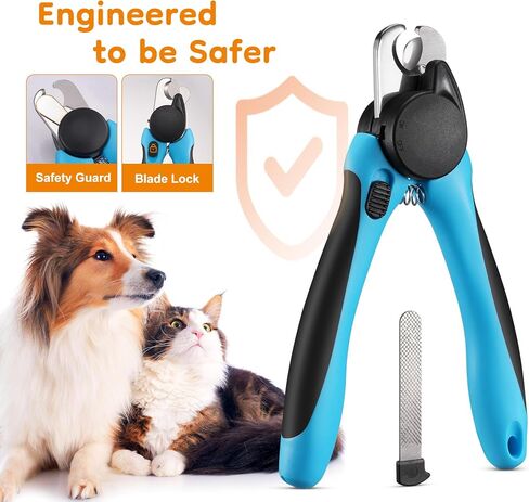 Dog Nail Clipper with Light, Illuminates Nail Clipper Kit or Bloodline for Safe, Easy Trimmers, Extra Sharp for Thick Nails, Quick Sensor, Avoid Over Cutting Toenail, for Cats & Dogs in Saudi Arabia