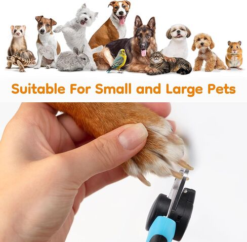 Dog Nail Clipper with Light, Illuminates Nail Clipper Kit or Bloodline for Safe, Easy Trimmers, Extra Sharp for Thick Nails, Quick Sensor, Avoid Over Cutting Toenail, for Cats & Dogs in Saudi Arabia