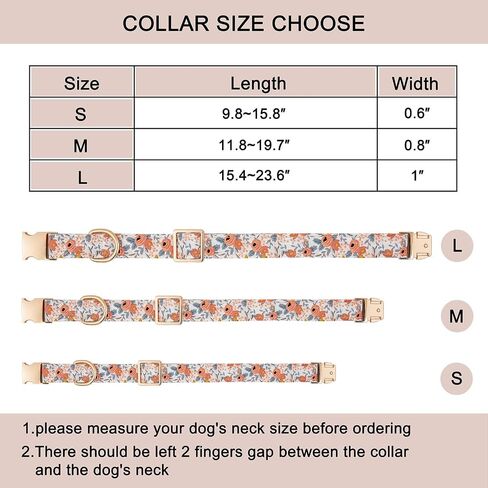 AirTag Dog Collar,Adjustable Dog Collars with AirTag Holder,Cute Puppy Collars with Metal Buckle, Soft Padded Blue Flower Patterns Pet Collar for Small Medium Large Dogs in Kuwait