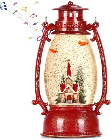 كرات ثلج عيد الميلاد مع الموسيقى، ثلج سنو غلوب فانوس 6H الموقت مضاءة فانوس عيد الميلاد لزينة عيد الميلاد in Kuwait
