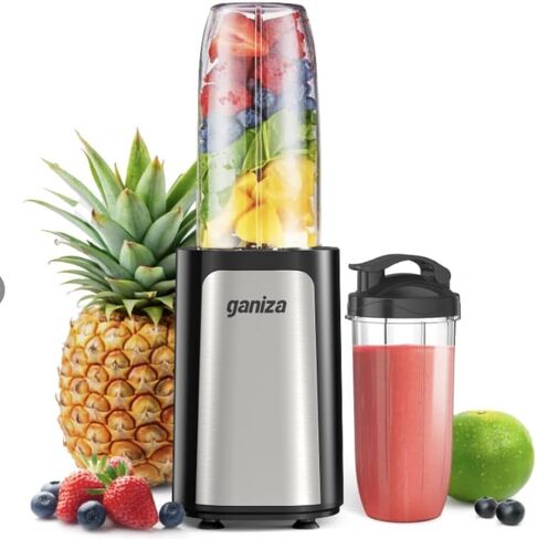 Ganiza Smoothie Blenders, 14Pcs Personal Blender for Shakes and Smoothies for Kitchen with 3 Portable Blender Cups (1x24oz & 2X17oz), Single Serve Smoothies Maker for Juices, Nutritious Recipe in Kuwait