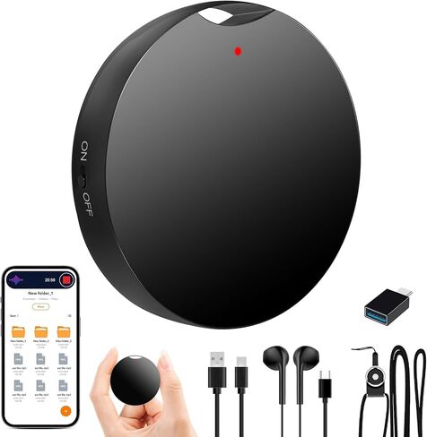 128GB Digital Voice Recorder - Portable Mini Voice Activated Recorder with AI-Triple Noise Reduction, Recording Device MP3 Records for Lectures, Meetings, Interviews in Kuwait