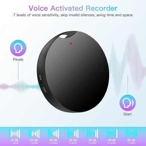 128GB Digital Voice Recorder - Portable Mini Voice Activated Recorder with AI-Triple Noise Reduction, Recording Device MP3 Records for Lectures, Meetings, Interviews in Kuwait