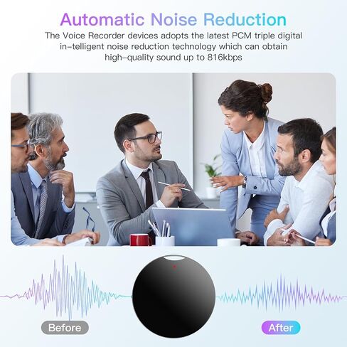 128GB Digital Voice Recorder - Portable Mini Voice Activated Recorder with AI-Triple Noise Reduction, Recording Device MP3 Records for Lectures, Meetings, Interviews in Kuwait