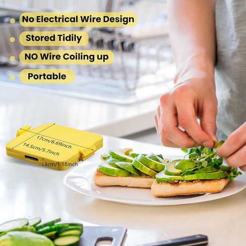 Microwave Toastie Maker, Microwave Sandwich Maker, Microwavable Toastie Maker, Quick Cooking and Easy Cleaning, No Electricity, Wireless (yellow) in Kuwait