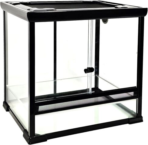 Woyrise Reptile Terrarium 45 Gallon Glass Tank 24" x 18" x 24" Knock-Down Reptile Tank with Front Sliding Door and Top Screen Ventilation Easy Assembly Terrarium in Kuwait