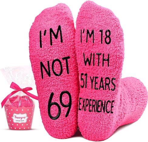 HAPPYPOP 66th Birthday Gifts Ideas for Women - Socks for 66 Year Olds, 66th Birthday Socks, Best Gifts for 66 Year Old Woman in Saudi Arabia