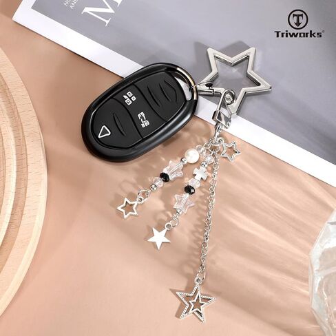 لطيف سلسلة المفاتيح الجمالية سحر سلسلة المفاتيح نجمة القلب الفراولة الوردي لحقيبة المفاتيح in Kuwait