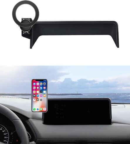حامل هاتف السيارة MaserWeller لملحقات Mazda CX-5 2021-2025، مشبك ثابت للشاشة مقاس 10.25 بوصة، حامل هاتف يدور 360 درجة متوافق مع MagSafe، حامل الهاتف الخلوي الذي لا يؤثر على فتحة التهوية in Saudi Arabia