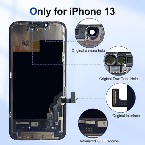 YUSE for iPhone 13 Mini (Model A2481,A2626,A2629,A2630) Screen Replacement 5.4-inch LCD 3D Touch Screen Display Digitizer Repair Tools Kit with Screen Protector in Saudi Arabia