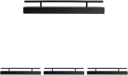 MELANNCO Floating Railing Shelf for Bedroom, Living Room, Bathroom, Kitchen, 24-Inch, Distressed White in Kuwait