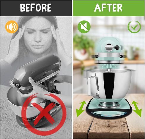 Upgraded Sliding Mat for Kitchen Stand Mixer with Straps and Carrot Pattern, Compatible with 5-8Qt Tilt-Head Mixers, Includes 2 Cable Organizers for Effortless Kitchen Use in Saudi Arabia