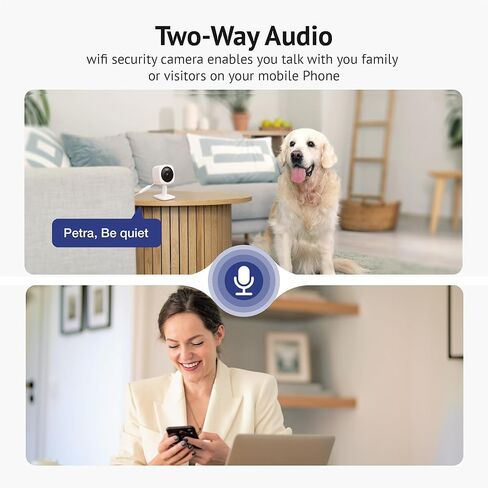 Hugolog Security Cameras Outdoor, Cameras for Home Security Indoor Camera, Color Night Vision, Spotlight, 2-Way Audio, US Cloud & Local Storage, White in Kuwait