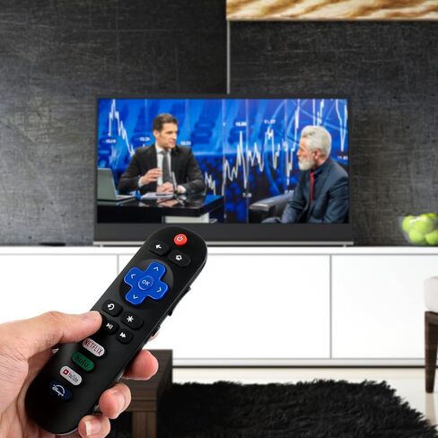 2 Pack Replacement Remote Controls for Roku Smart TV, for TCL/Hisense/Sharp/Philips/Onn/Element/Insignia Roku TV (NOT for Roku Stick, Box or Speaker) in Saudi Arabia