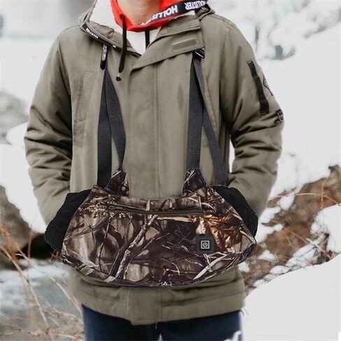 Electric Heated Hand Warmer Pouch,Portable USB Heated Hand Muff with Double Sided Heating Areas,Soft Warm Windproof Sports Hand Warming Pouch for Football Hiking Camping Cycling Outdoor Recreation in Saudi Arabia
