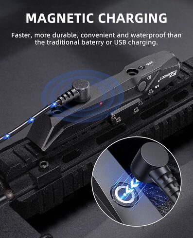 EZshoot 1700 Lumens Tactical Laser Light Combo for Rifle with Magnetic Rechargeable, Rifle Light Rechargeable Compatible with Picatinny and M-Rail, Rifle Flashlight for Home Defense, Hunting in Kuwait