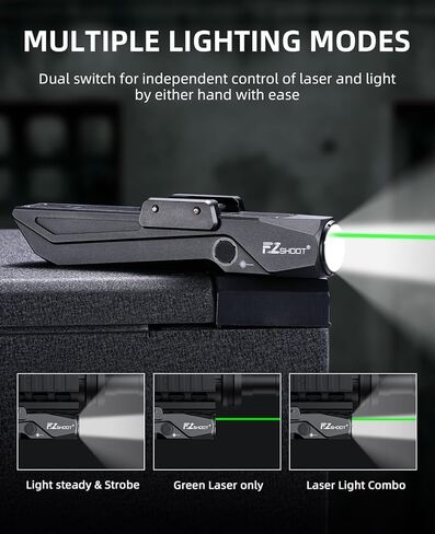 EZshoot 1700 Lumens Tactical Laser Light Combo for Rifle with Magnetic Rechargeable, Rifle Light Rechargeable Compatible with Picatinny and M-Rail, Rifle Flashlight for Home Defense, Hunting in Kuwait