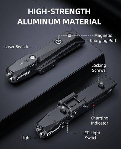 EZshoot 1700 Lumens Tactical Laser Light Combo for Rifle with Magnetic Rechargeable, Rifle Light Rechargeable Compatible with Picatinny and M-Rail, Rifle Flashlight for Home Defense, Hunting in Kuwait