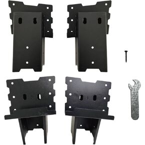 4x4 Outdoor Multi-Use Angle Brackets,Platform Bracket for Hunting Blinds, Shooting Shacks, Outdoor Platforms,Deer Stands,Set of 4 Black