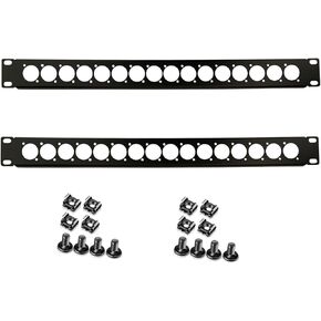 Hinged Rack Panel, XLR Patch Panel, 1U Hinged D-Series HDMIStudio Audio Rack Mount Panel Connectors for 19" Sound, AV, Compute (16 Port, 1U) in Kuwait