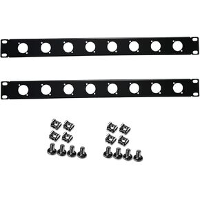 Hinged Rack Panel, XLR Patch Panel, 1U Hinged D-Series HDMIStudio Audio Rack Mount Panel Connectors for 19" Sound, AV, Compute (16 Port, 1U)