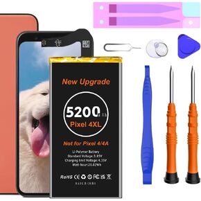 Battery for Pixel 4XL,[5200mAh] High Capacity Replacement Battery for Google Pixel 4 XL G020J-B with Repair Tools Kit,High Efficiency and Durability with Long Range