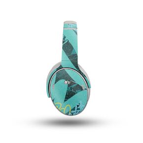 Carbon Fiber Headphone Skin Compatible with Bose QuietComfort Headphones (2023) - Green Stars - Premium 3M Vinyl Protective Wrap Decal Cover - Easy to Apply | Crafted in The USA by MightySkins