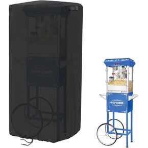 Popcorn Machine Cart Cover, Waterproof Dustproof UV-Resistant Popcorn Maker Cover,Protective Cover for Popcorn Machine (Black,25"L X 18"W X 52"H)
