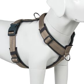 Plutus Pet No Pull Dog Harness, Adjustable Nylon Harness with Soft Padding, Reflective and Heavy Duty Dog Harness for Small, Medium, Large Dogs(Hot Pink, M)