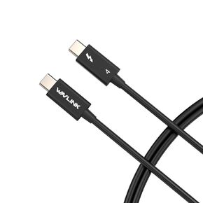 WAVLINK Thunderbolt 4 Cable 40Gbps Thunderbolt Cable with 240W Charging, Single 8K/Dual 4K Display, USB C to USB C Cable for Thunderbolt 4, Thunderbolt 3, USB-C, and USB4 Devices -2.6 ft