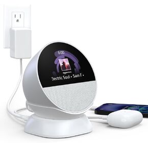 HomeMount Ultimate 2024 Echo Spot Stand - Charging Hub for Echo Spot, Smartphones & More with USB-C/A Ports, Sleek, Stable & Space-Saving Design in Kuwait