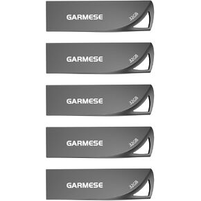 32GB USB 3.0 Flash Drive, 5-Pack Waterproof Metal USB Memory Stick, Slim Thumb Drive Portable Pen Drive with Keychain Hole Stylish Jump Drive for Computer/Car/Smart TV