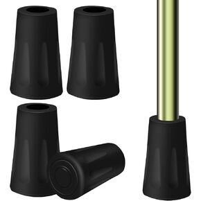 4Pcs Walking Stick Tips Trekking Pole Tips Replacement Protectors Rubber Tip for Walking Rubber Feet for Hiking Pole Tips for Trekking Poles Walking Sticks Hiking Canes
