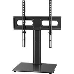 KKTONER Universal TV Stand Table Top TV Stand for 27 to 60 inch Height Adjustable TV Stand Mount with Tempered Glass Base LED tvs Max VEAS 400mm Hold up 77LBs