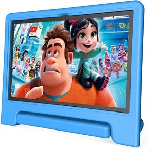 JREN Tablet for Kids｜10 Inch Kids Tablet Android 14｜Octa-core｜64GB｜WiFi ｜Bluetooth｜Parental Control｜Kids Content｜Children Toddler Tablet Purple