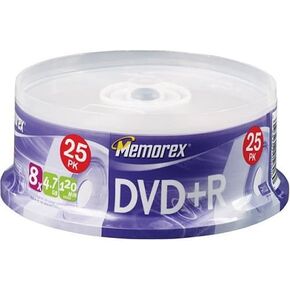 Memorex 4.7GB 8X DVD+R Media (25-Pack Spindle)