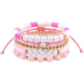 LiveGo Tay Lover Fearless Reputation 1989 Tay Album Inspired Bracelet for Eras Music,Summer Beach Bohemian Layering Bracelets Set Friendship Bracelets Gifts for Women Girls in Kuwait