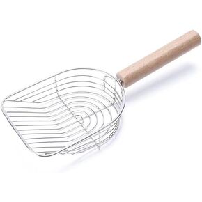 Stainless Steel Cat Litter Scooper, Easily Use and Cleaning (Stainless Steel)