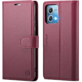Compatible with Moto G Stylus 5G 2024 Wallet Case with RFID Blocking Credit Card Holder,PU Leather Flip Kickstand Shockproof Cover Women Men for Motorola Moto G Stylus 5G 2024 Phone Case (Purple)